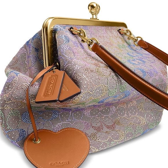 COACH
Kisslock Frame Medium Crystal Signature Jacquard Hobo Bag - Picture 7 of 12